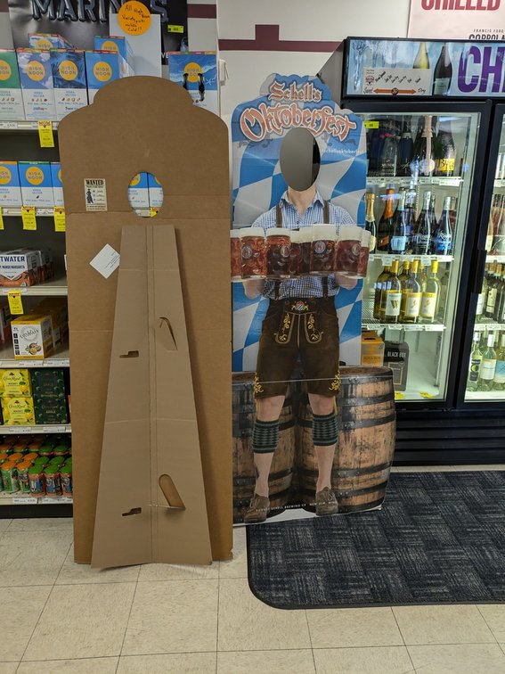 Assorted Cardboard Liquor Store Signs