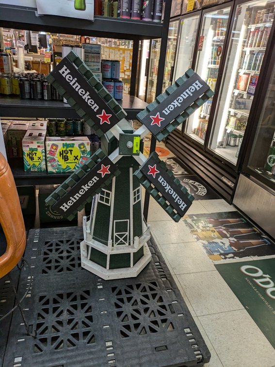 Heineken Windmill Display, 48" Tall