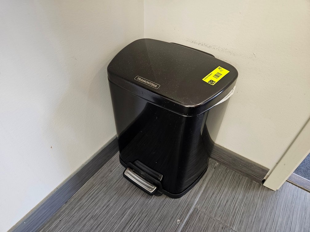 3 Tramontina Trash Cans, 15" Tall