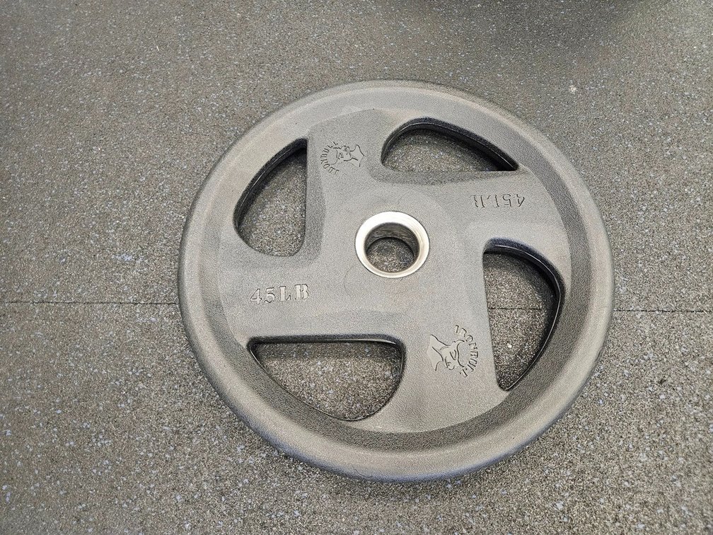 Ironbull Rubber Coated Plates, 4 Total: 4 - 45 Lb.