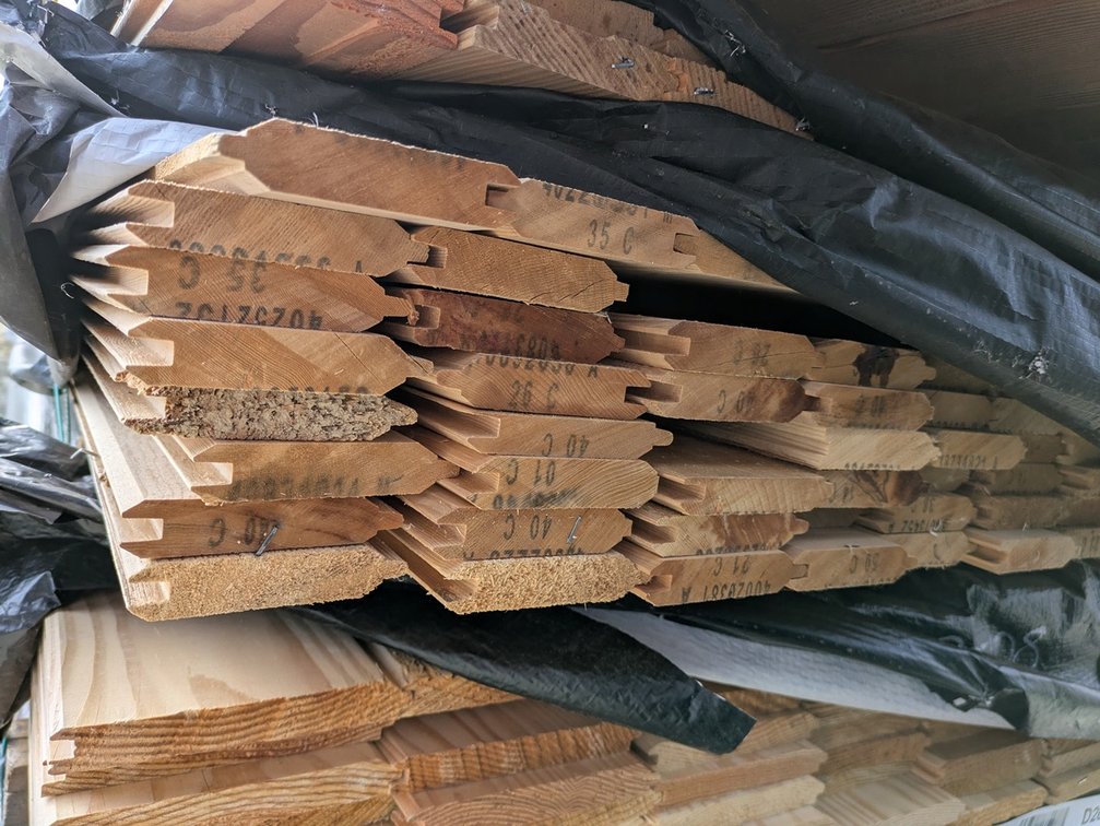 Hemlock 1"x4" Tongue and Groove 732R KD Outs, 1316 Linear Feet, 342 Sq. Ft., 14' Lengths
