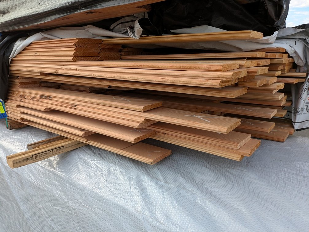 Douglas Fir 1"x6" Tongue and Groove KD Outs, 1581 Linear Feet, 675 Sq. Ft., 6' to 10' Lengths
