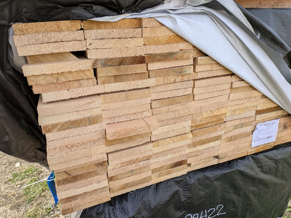 Hemlock 1"x6" Rough Boards KD Outs, 722 Linear Feet, 3' to 5' Lengths