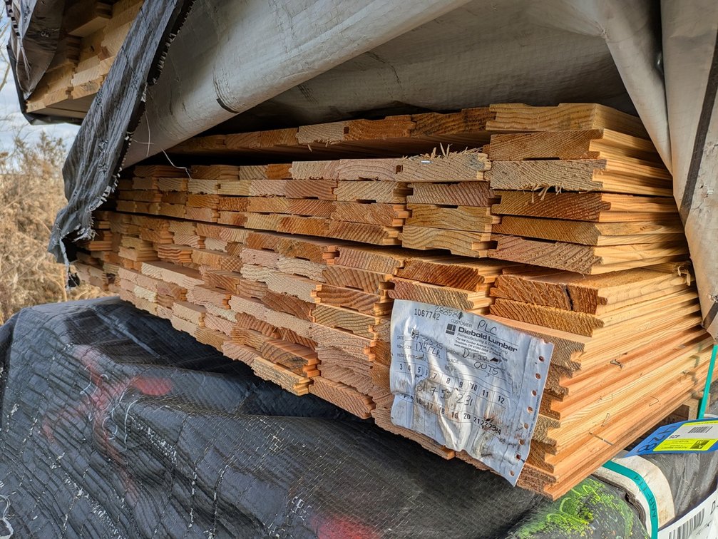 Douglas Fir 1"x4" D&M Flooring KD Outs, 1263 Linear Feet, 328 Sq. Ft., 6' to 10' Lengths