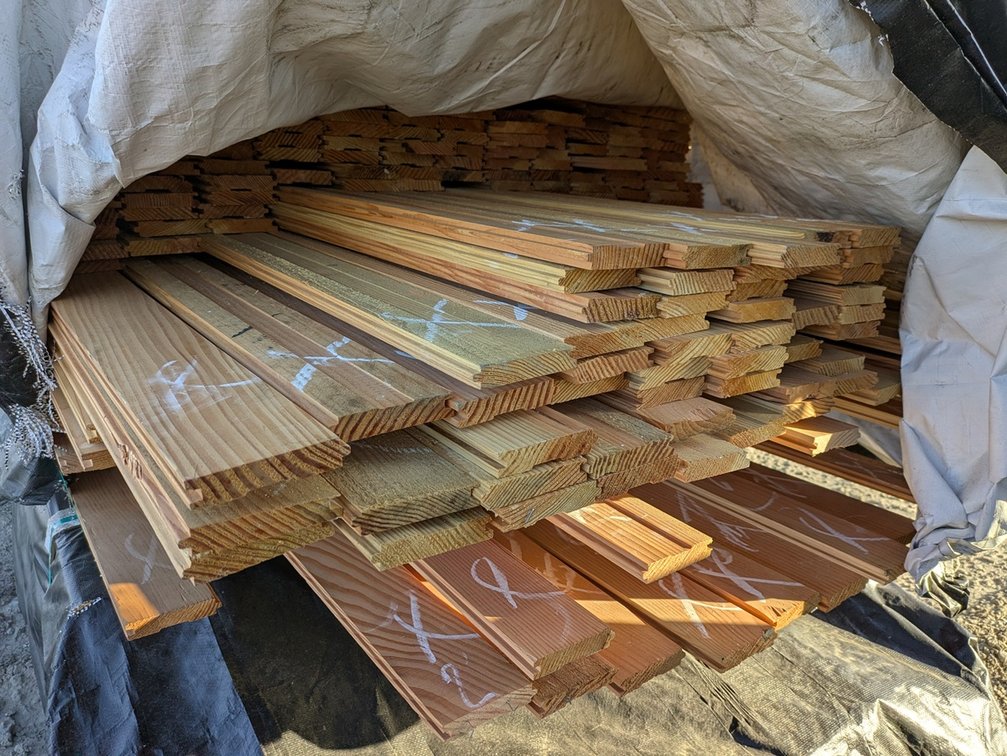 Douglas Fir 1"x4" Flooring KD Outs, 3190 Linear Feet, 570 Sq. Ft. 6' to 10' Lengths