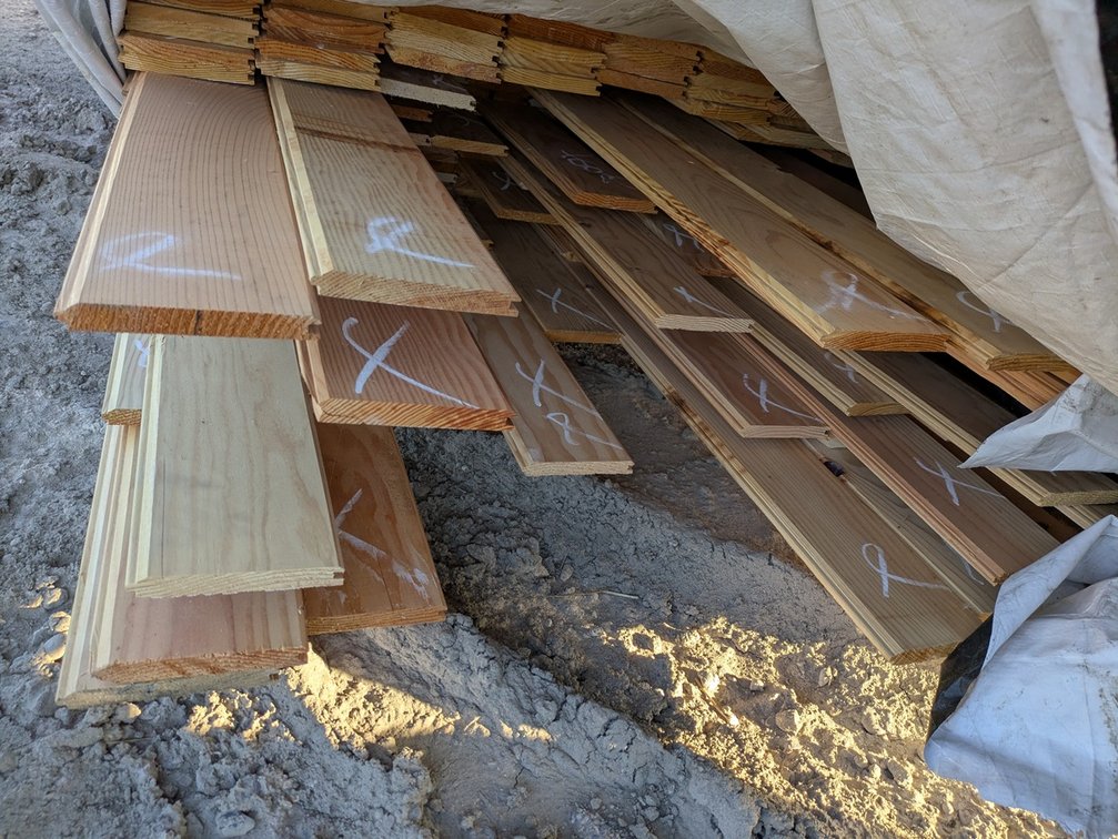 Douglas Fir 1"x6" Tongue and Groove KD Outs, 1477 Linear Feet, 630 Sq. Ft., 6' to 10' Lengths