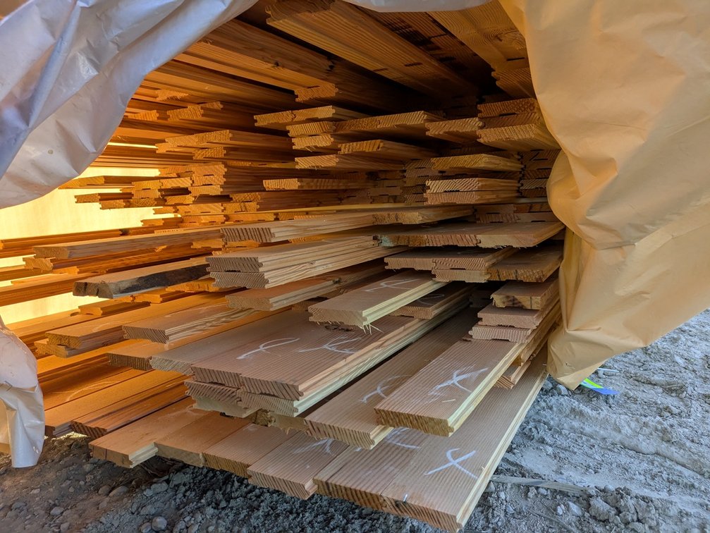 Douglas Fir 1"x4" Tongue and Groove Flooring KD Outs, 1490 Linear Feet, 372 Sq. Ft., 3' to 5' Lengths