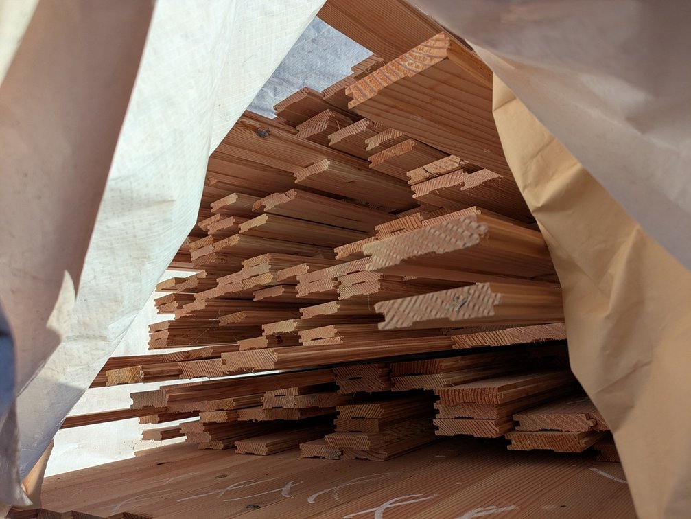 Douglas Fir 1"x4" Tongue and Groove Flooring KD Outs, 1452 Linear Feet, 363 Sq. Ft., 3' to 5' Lengths