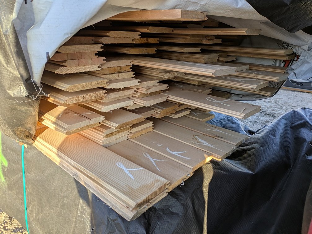 Hemlock 1"x6" Tongue and Groove V4E KD Outs, 876 Linear Feet, 3' to 5' Lengths