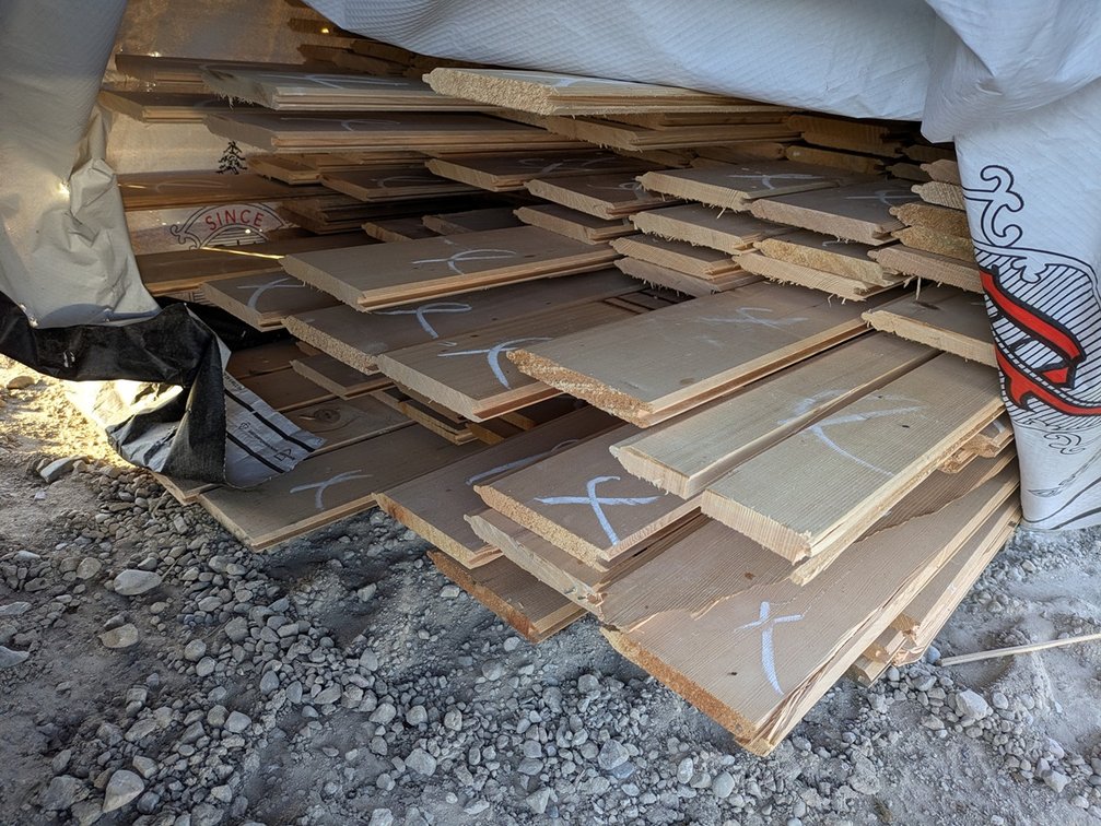 Hemlock 1"x6" Tongue and Groove V4E KD Outs, 908 Linear Feet, 3' to 5' Lengths