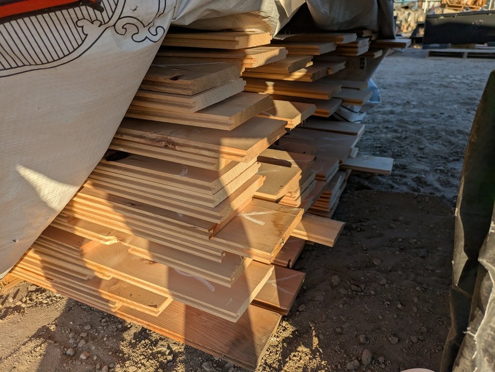 Hemlock 1"x6" Tongue and Groove KD Outs, 1005 Linear Feet, 3' to 5' Lengths