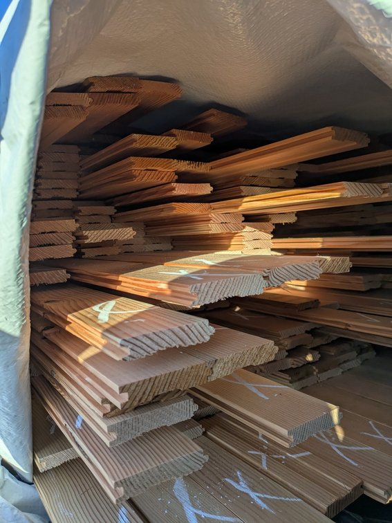 Douglas Fir 1"x4" Tongue and Groove Flooring KD Outs, 1469 Linear Feet, 367 Sq. Ft., 3' to 5' Lengths