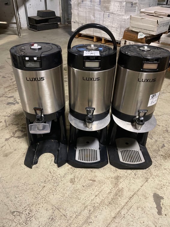 (3) Fetco Luxus Thermal Dispensers 1gal