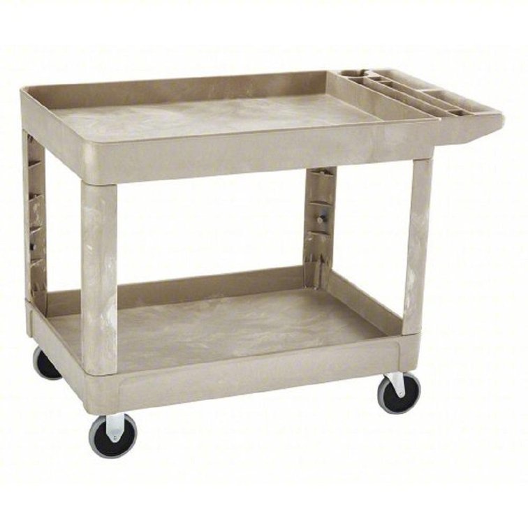 500 lbs. Utility Cart with Deep Lipped Plastic Shelves