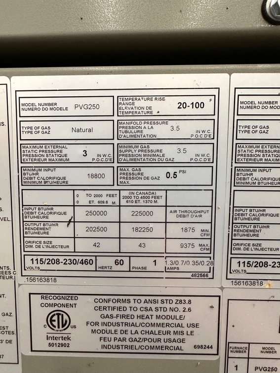 Image for Green Heck Model RV-45-251-N-F1 Duct Air Conditioning Unit - New, Never Installed