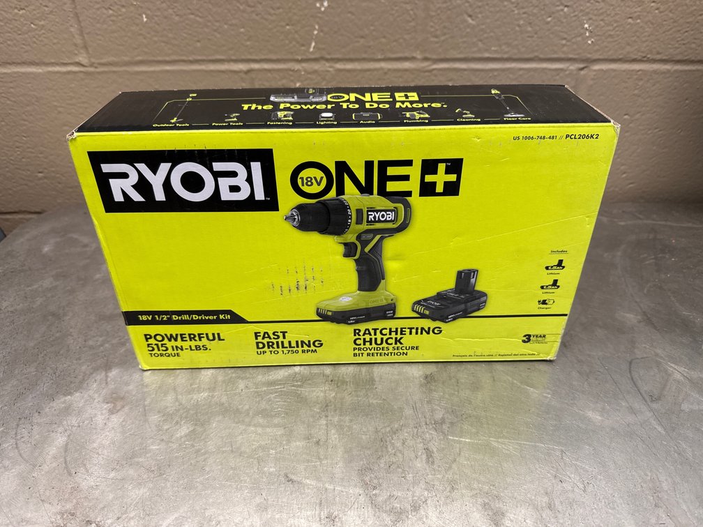 Ryobi 18V 1/2in Drill/Driver Kit