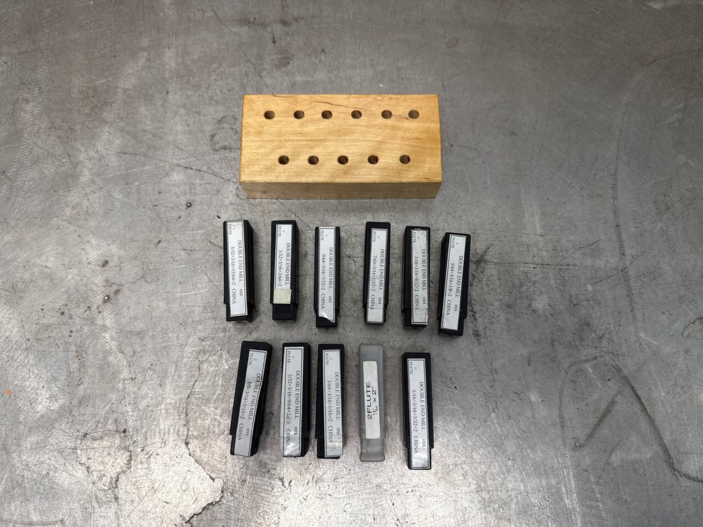 2 Slute Double Ended End mill Set