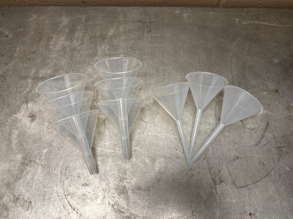 assorted funnels