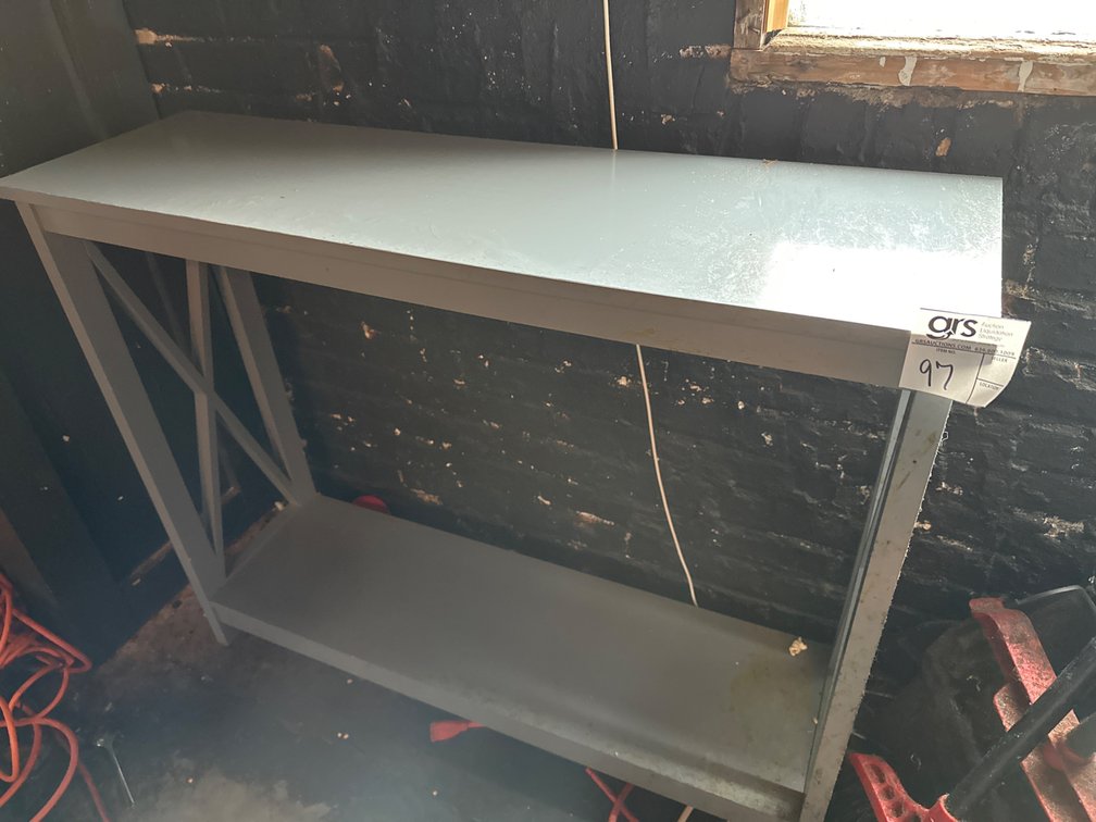 Wood Side Table Gray