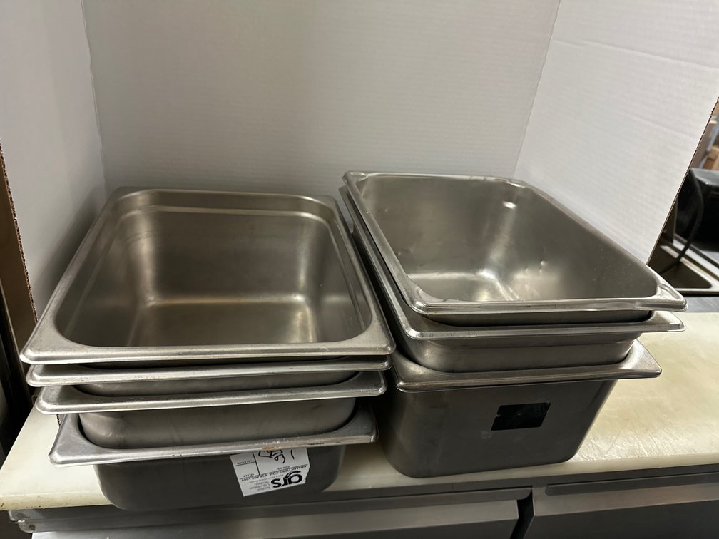 (8) Half Sized Food Pans No Lids