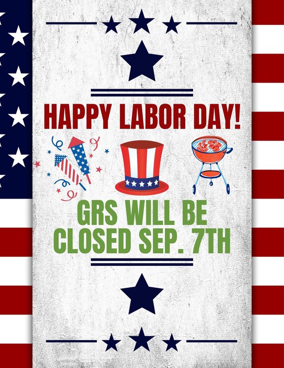Image for GRS is Closed for Labor Day!
