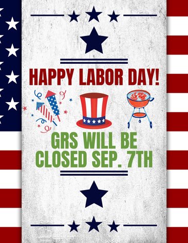 Image for GRS is Closed for Labor Day!