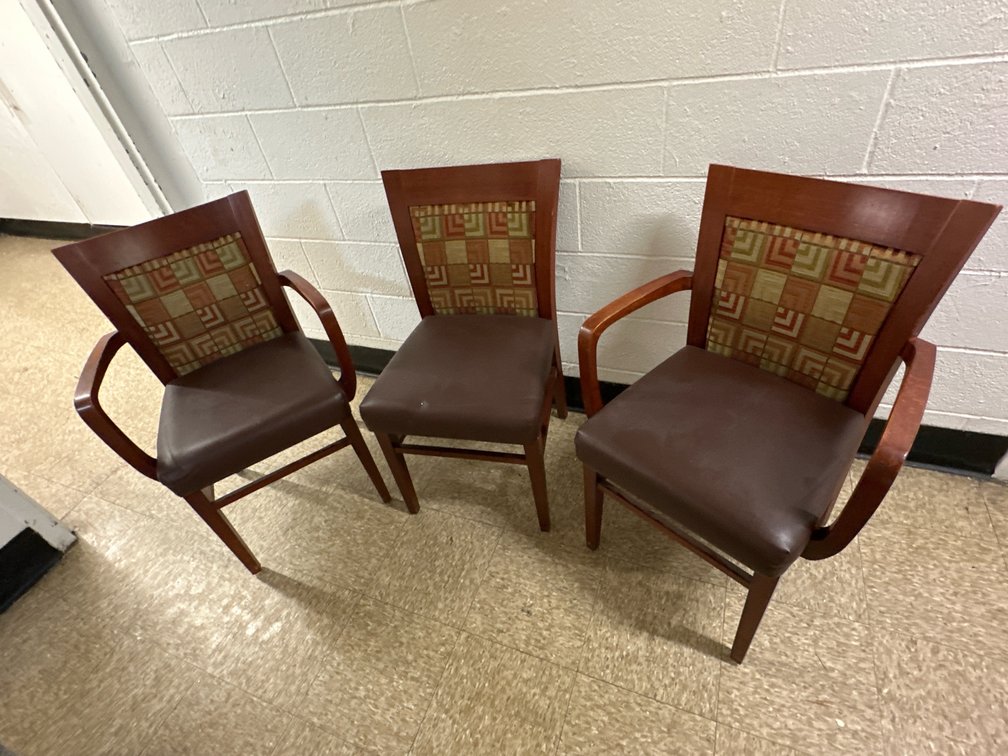 (2) Armchairs w/ (1) Chair