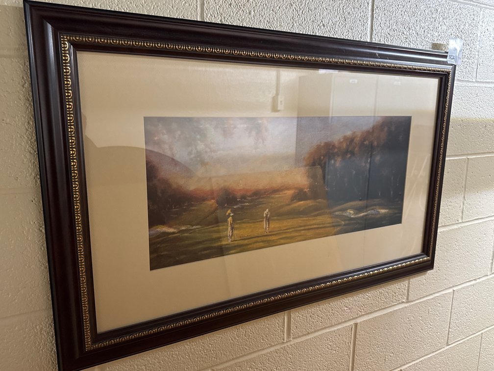 Framed Golfers Print