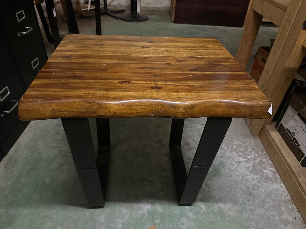 Wood Top w/ Steel Base