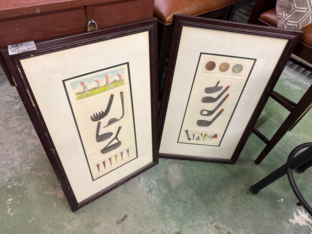 (2) Golf Prints