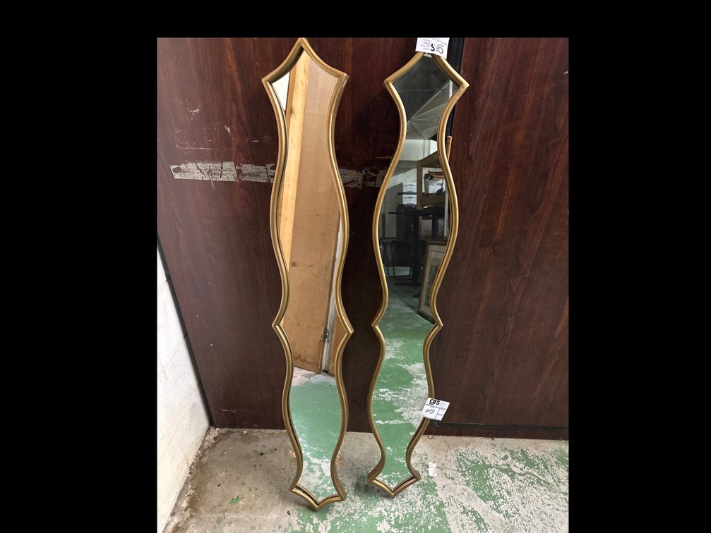(2) Mirrors w/ Gold Frame