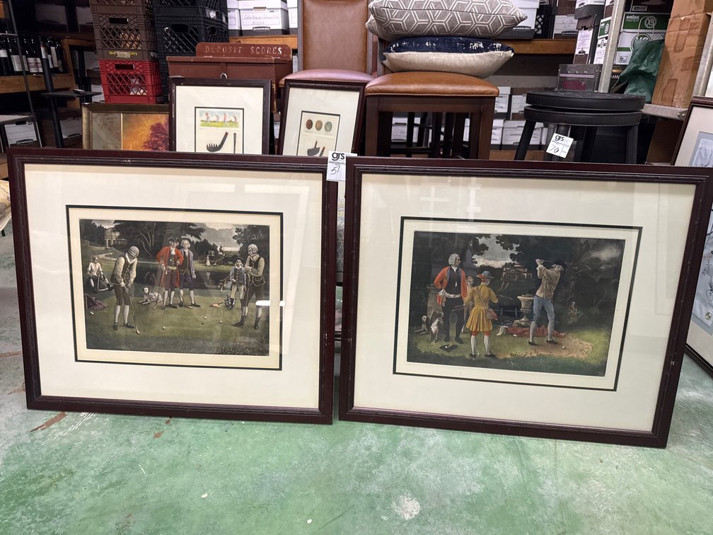 (2) Framed Golf Prints