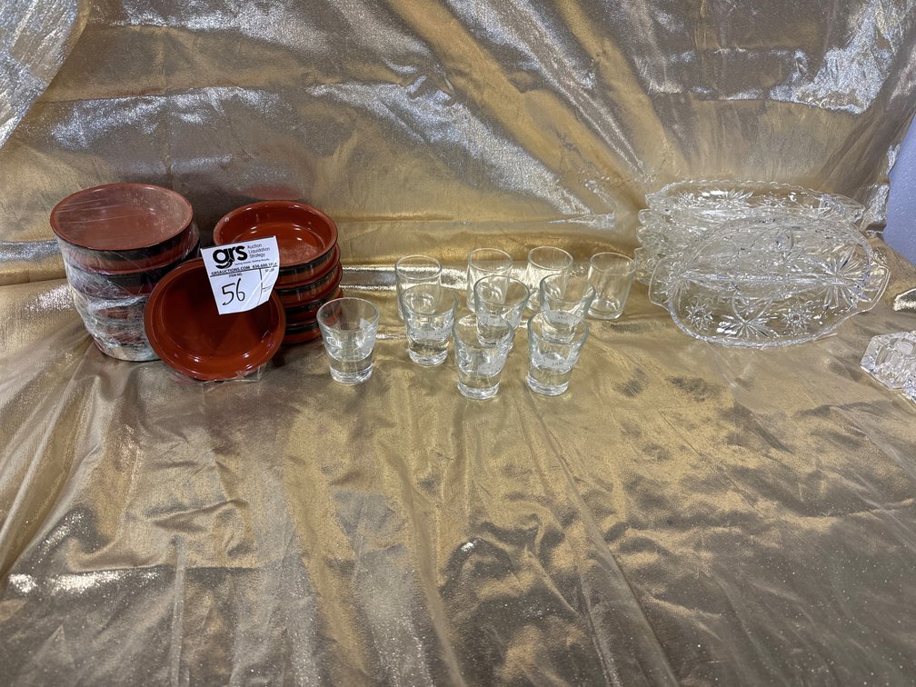 (6)Anchor Hocking Star Of David Divided Relish Dish Glass