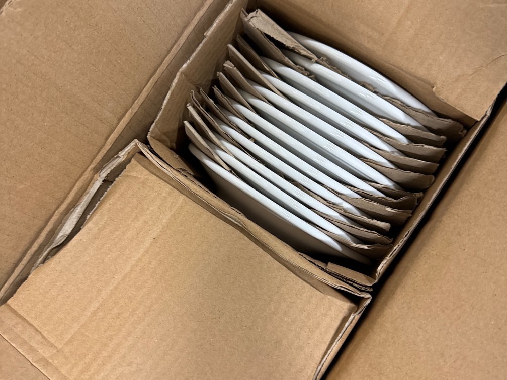 (36) White Salad Plates