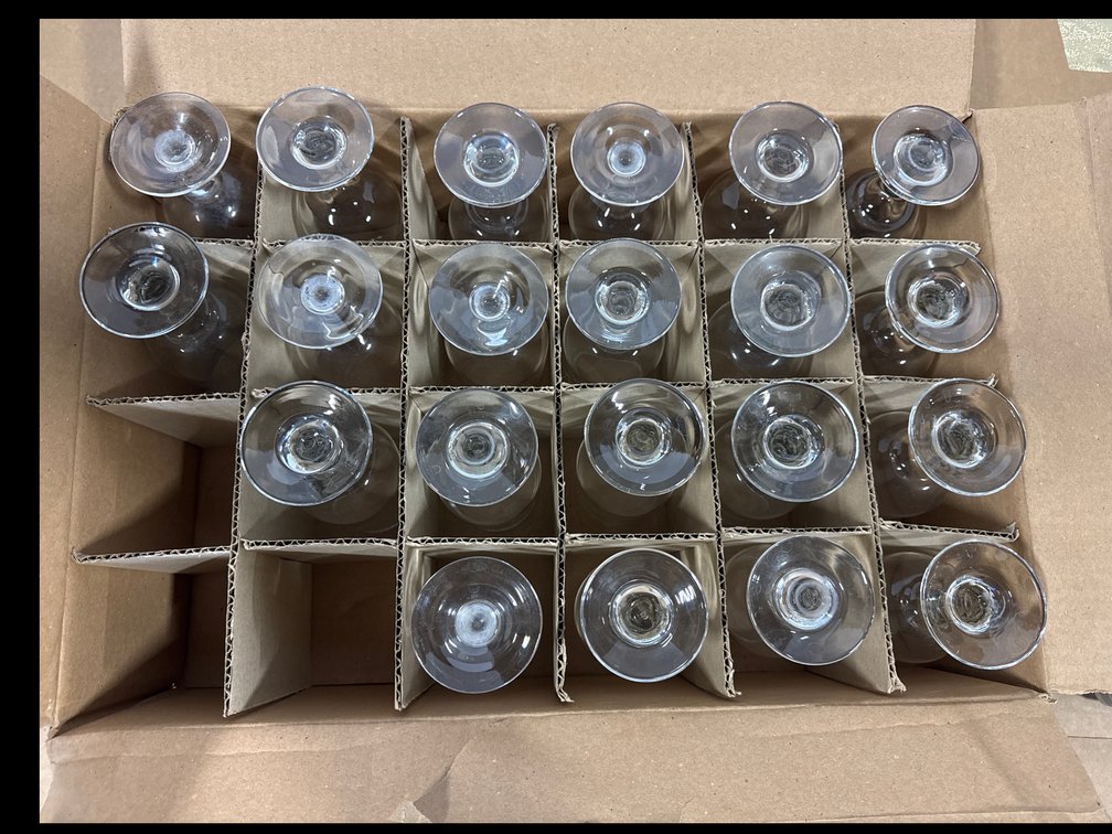 (24)Libbey Footed Beer Glass