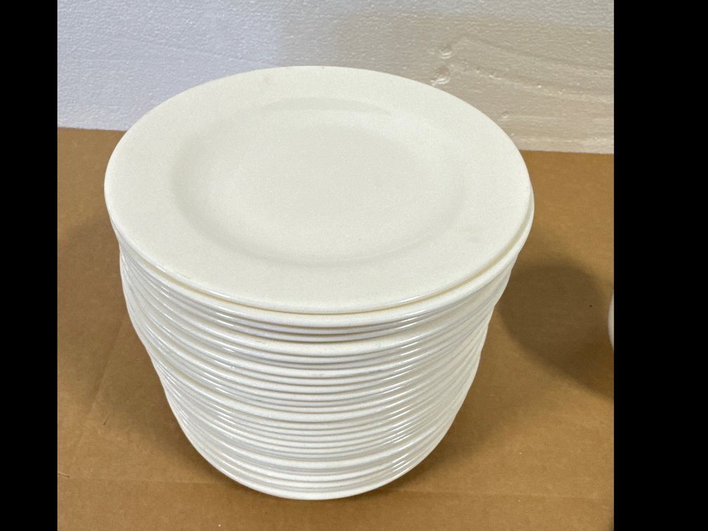 (30) 8" Round White Plates