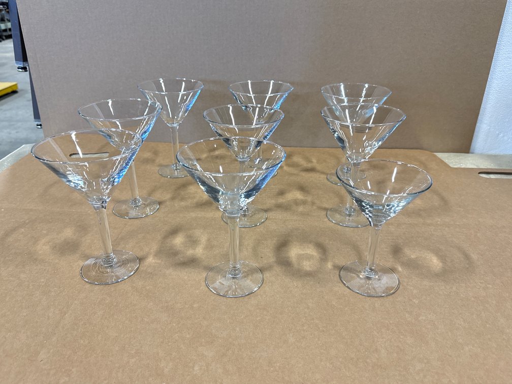 (8)Clear Glass Martini Glasses