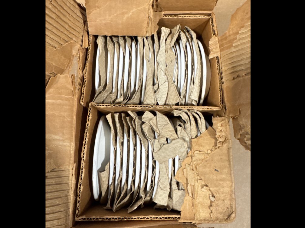 (36) 5.5" Little White Saucer Plates