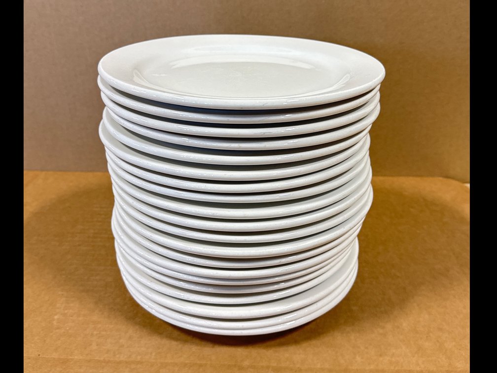 (20) White Porcelain Oval Serving Plate