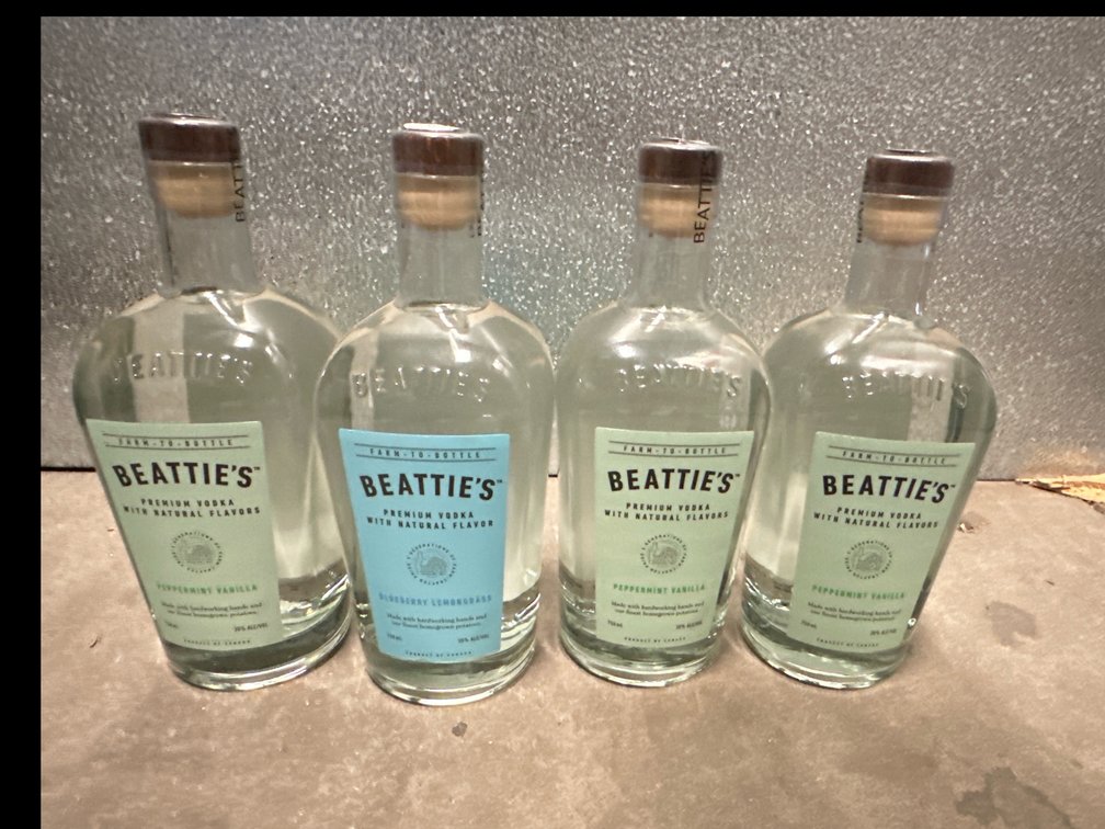 4 Bottles of Beattie's Potato Vodka