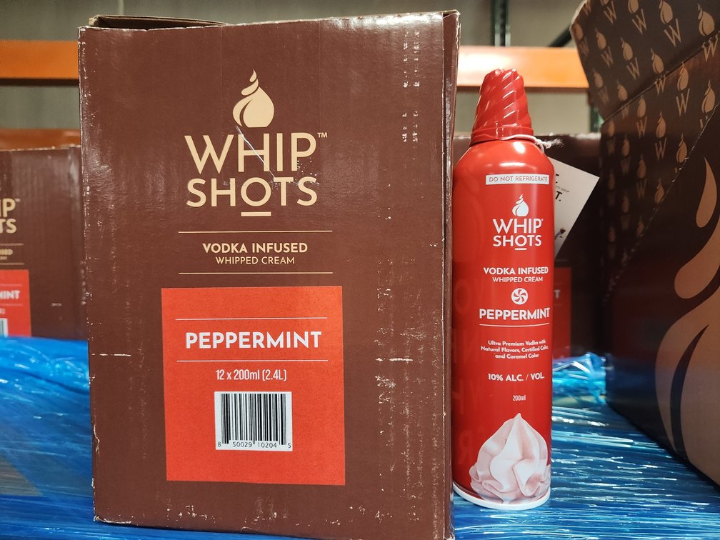 17 Boxes of Whip Shots Vodka Infused Peppermint