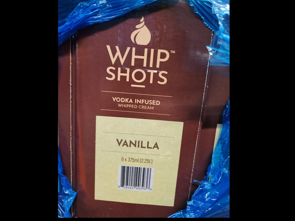 30 Boxes of Whip Shots Vodka Infused Peppermint