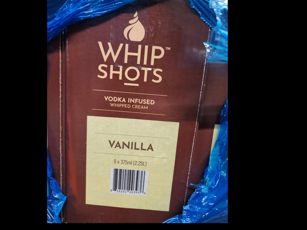 30 Boxes of Whip Shots Vodka Infused Peppermint
