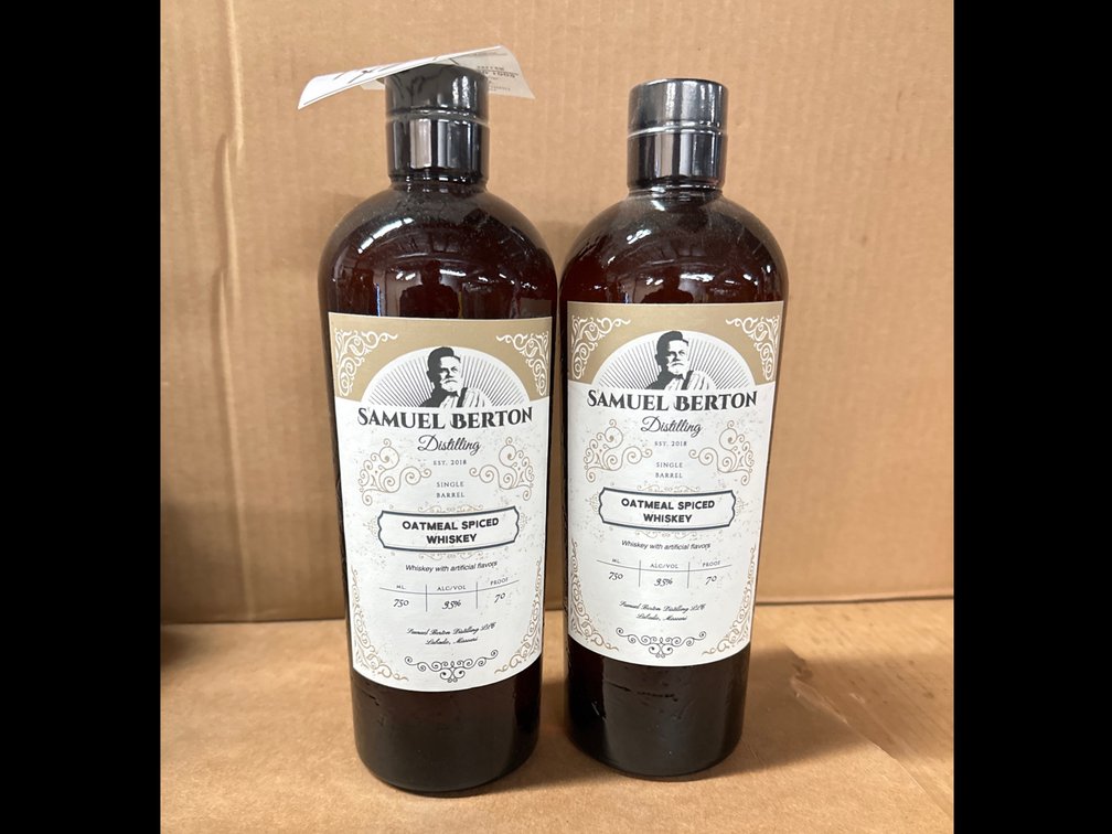 (2) Samuel Berton Oatmeal Spiced Whiskey