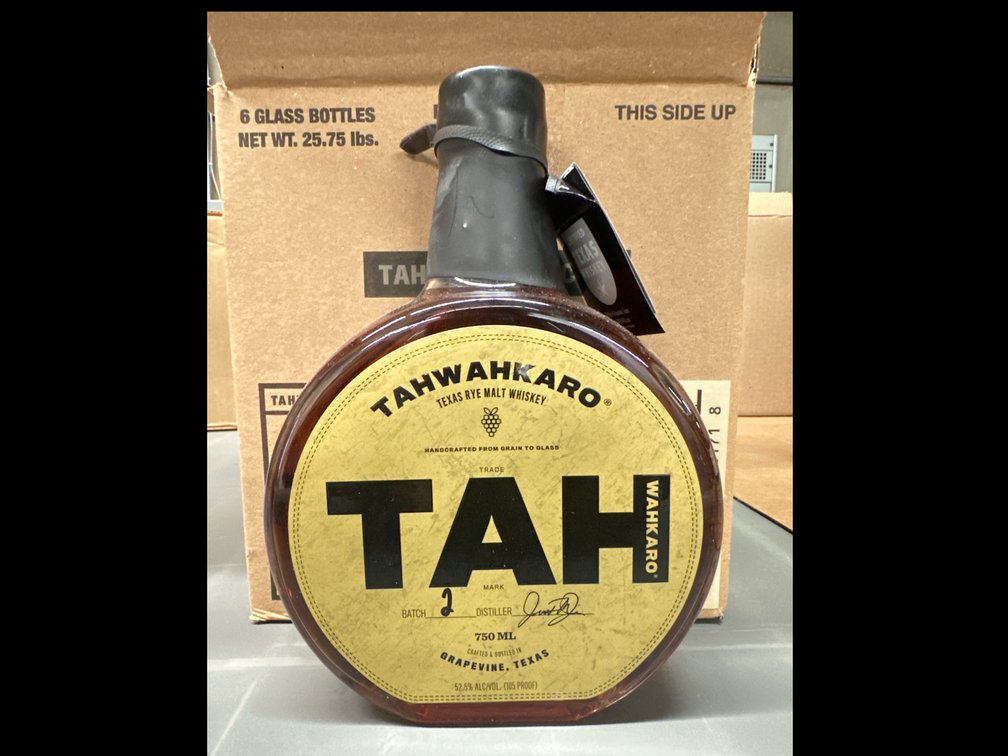 (4) Tahwahkaro Texas Rye Malt Whiskey