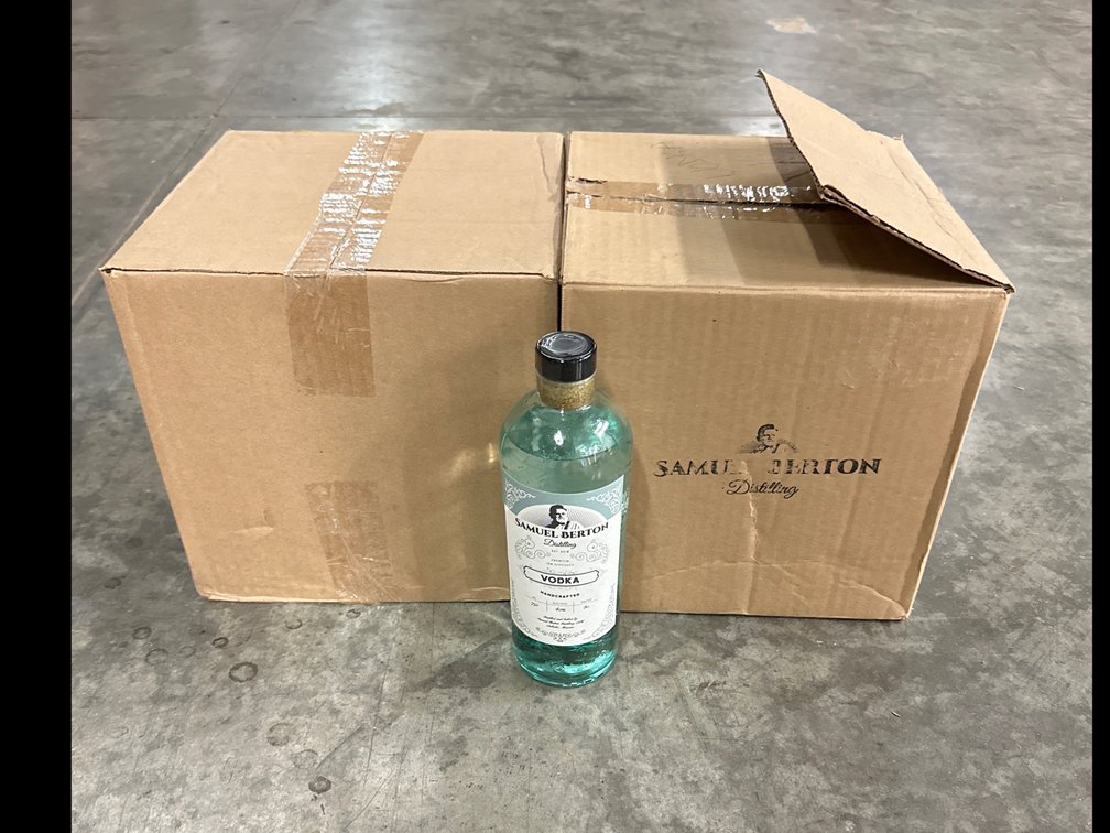 (2) Samuel Berton Vodka Hand Crafted Cases