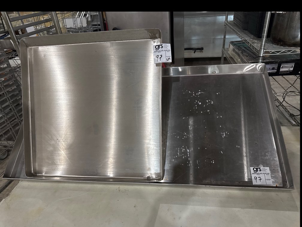 (2) Stainless Wall Shelves