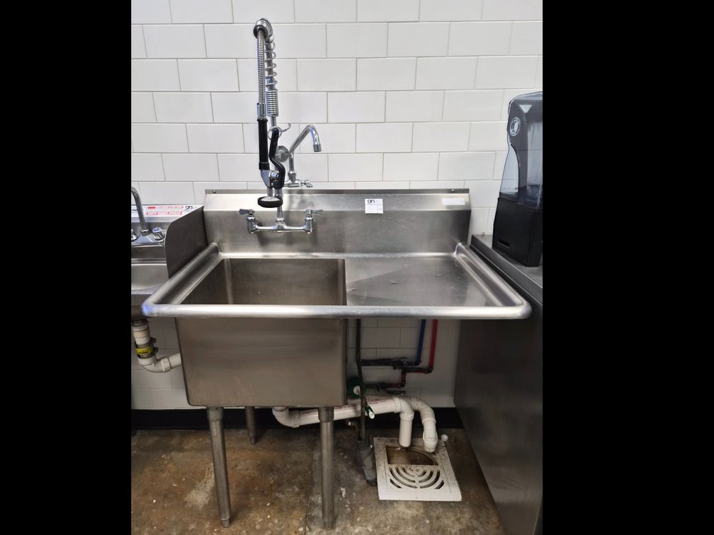 Stainless Steel Utility Sink with Drainboard