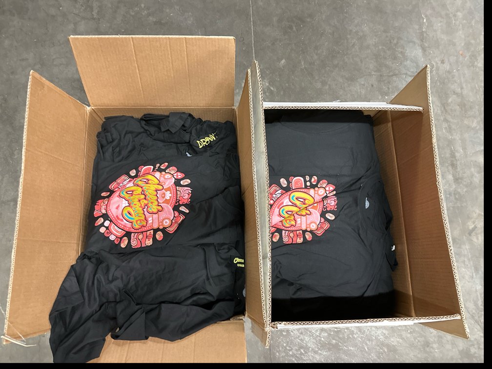 (2) Boxes of "Drink More THC" T-Shirts