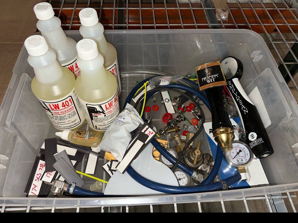 Wine Cleaner, (2) Beer Handles, Tap Gauge & Labels